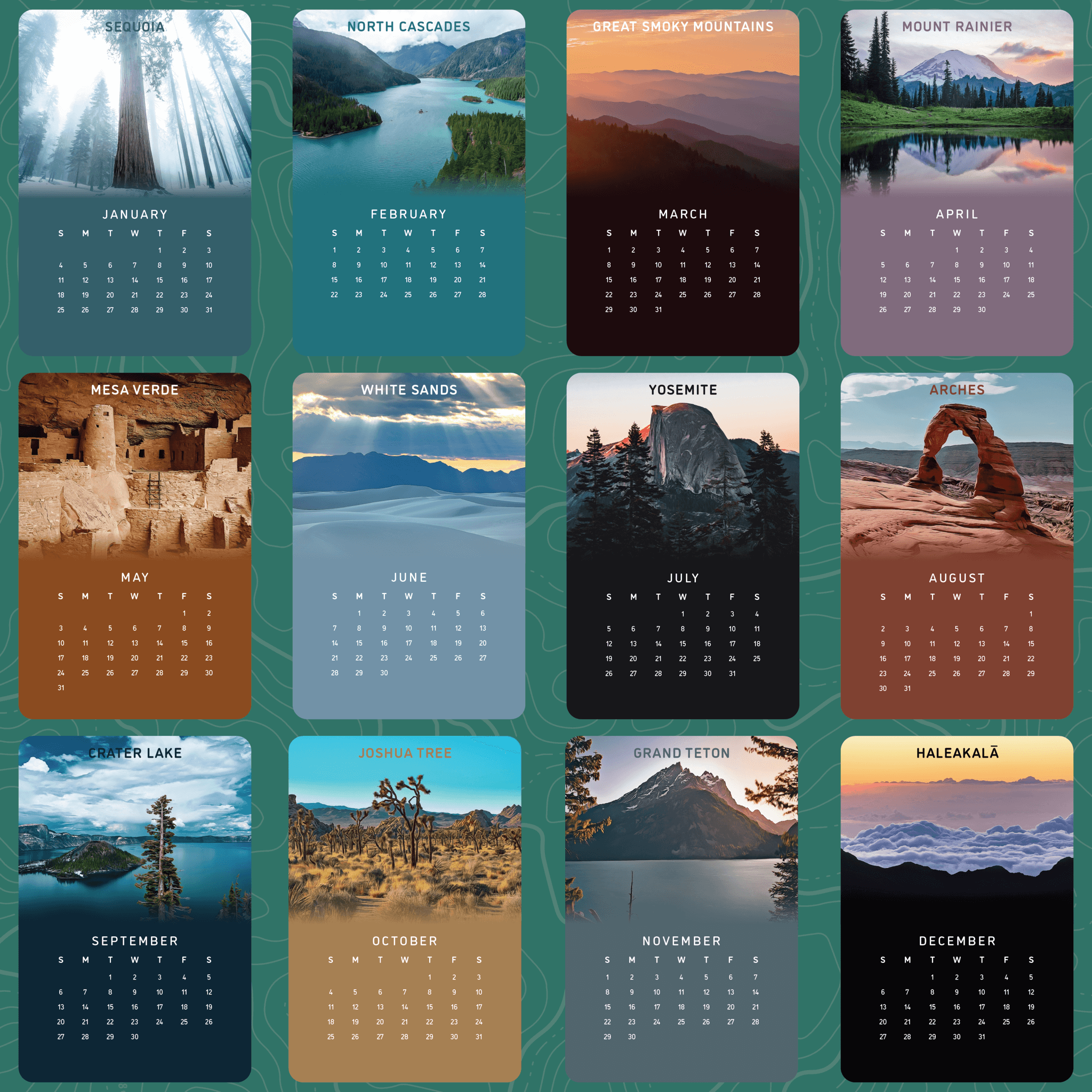 2026 National Park Calendar