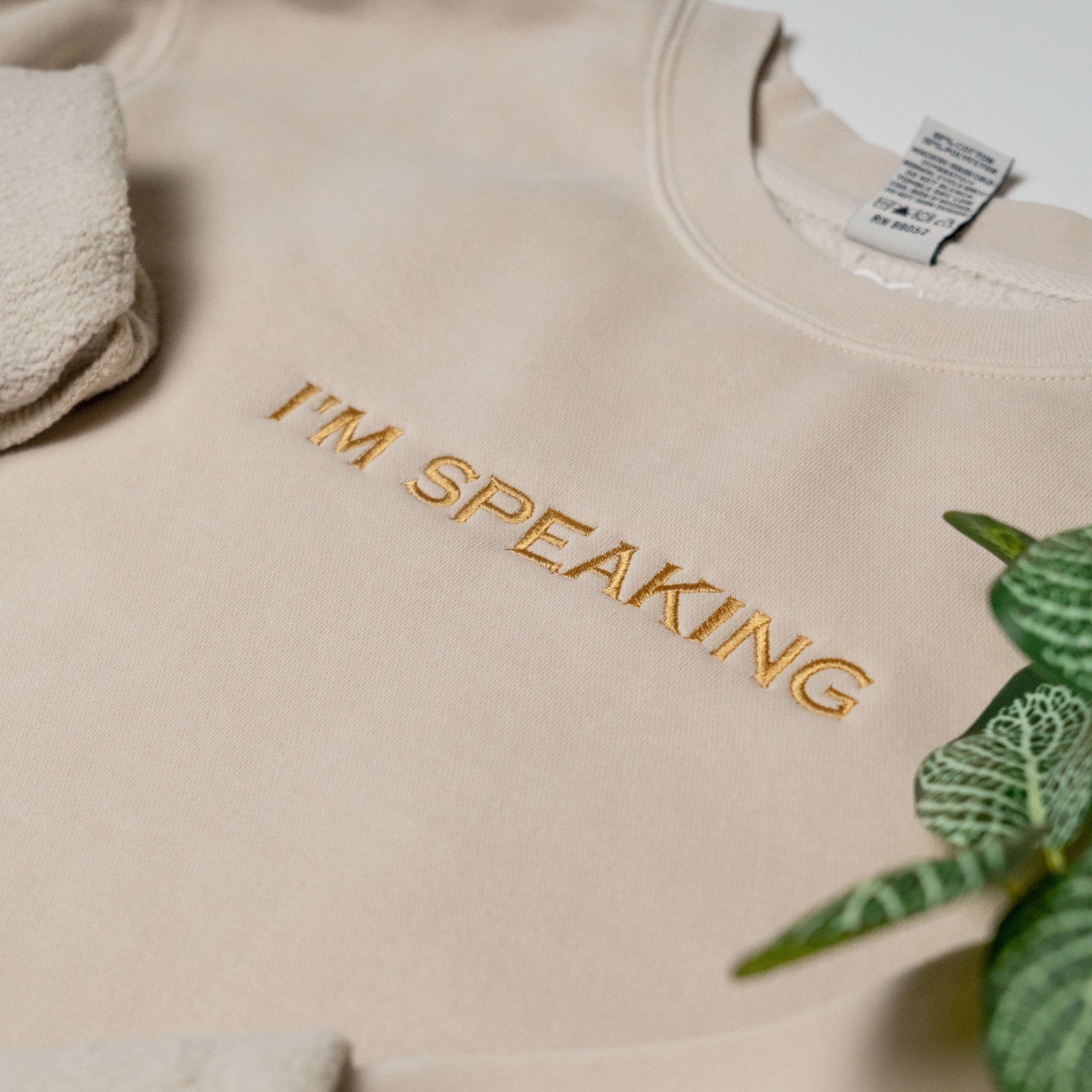 I'm Speaking Embroidered Crewneck