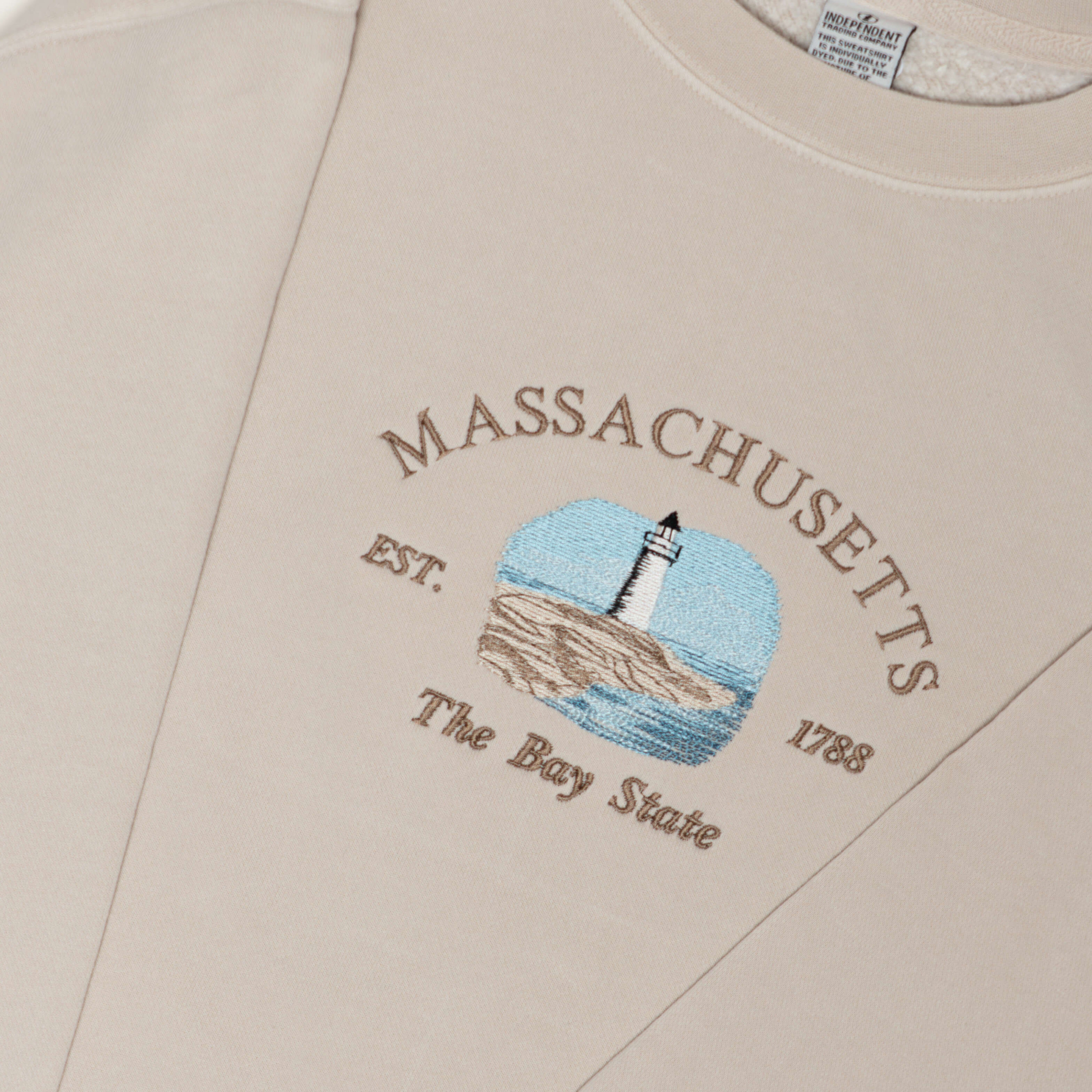 Massachusetts Embroidered Crewneck