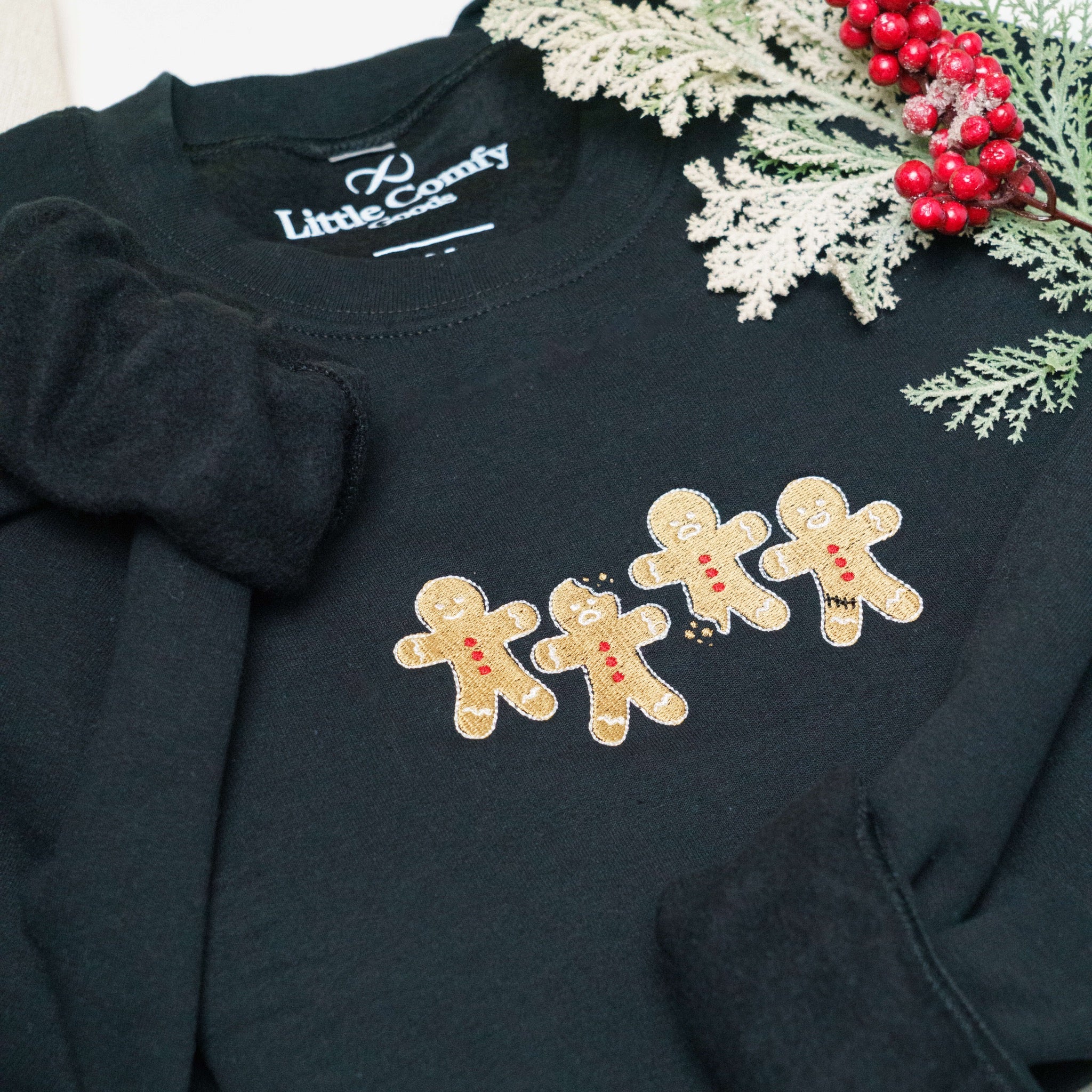 Gingerbread Embroidered Crewneck