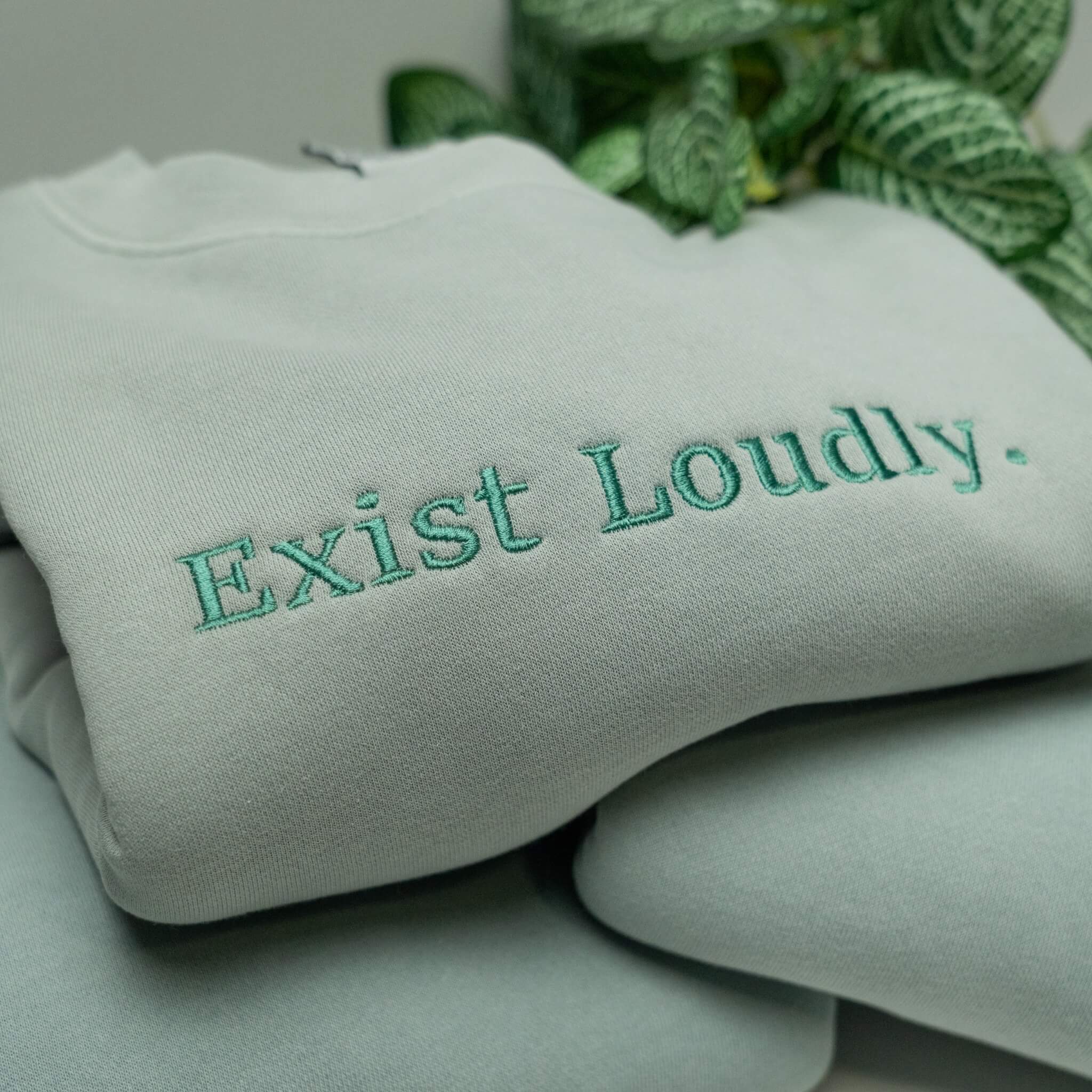 Exist Loudly Embroidered Crewneck