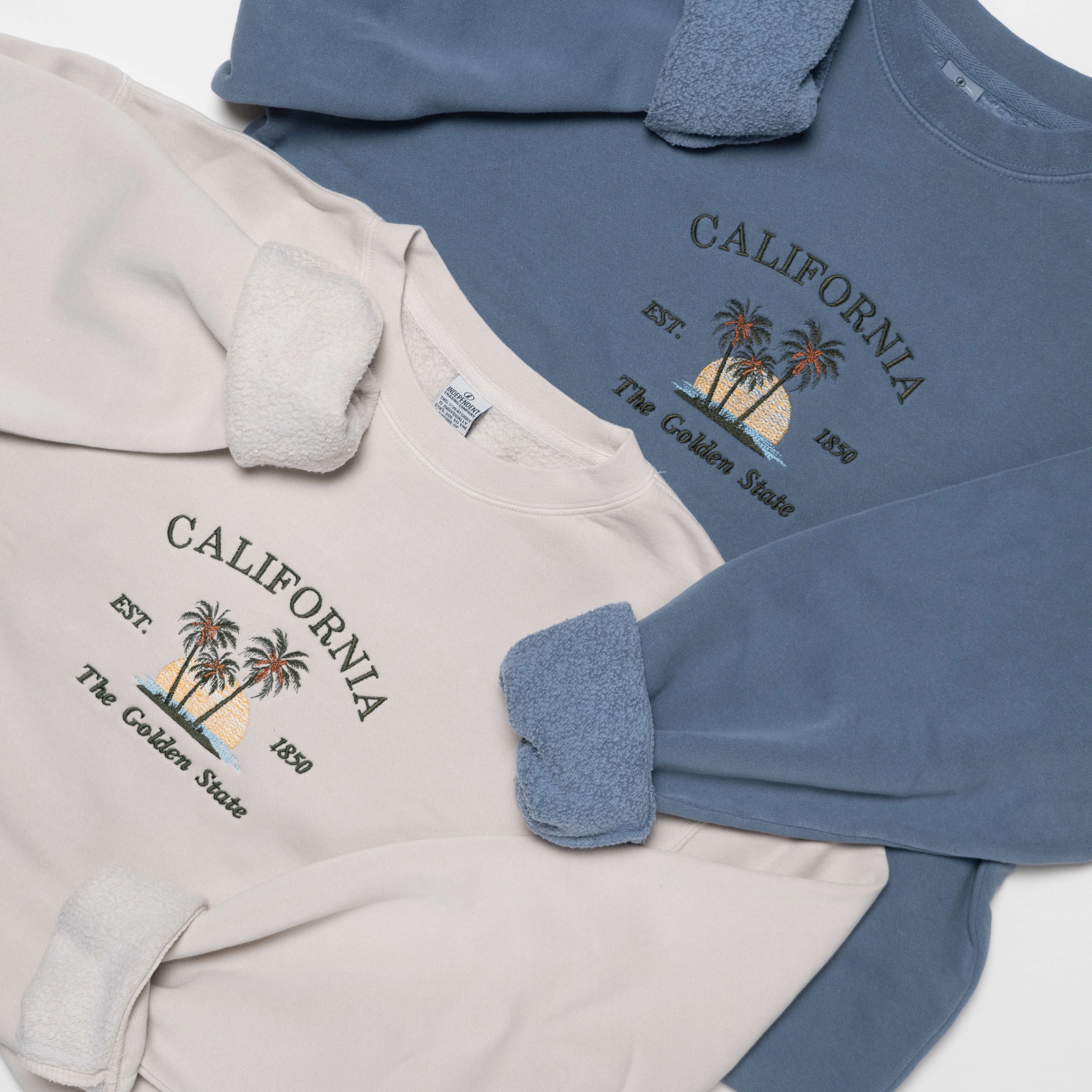 California Embroidered Crewneck