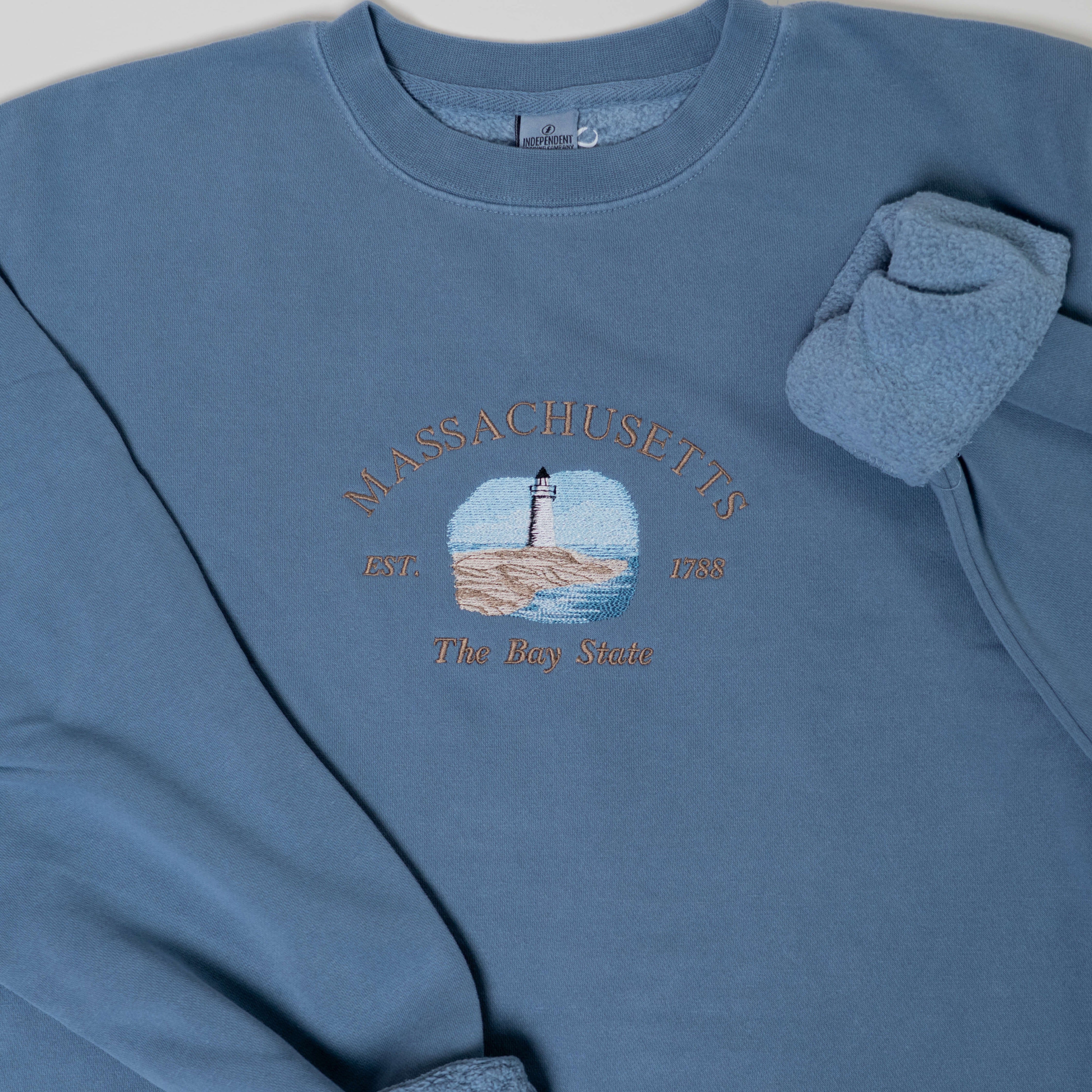 Massachusetts Embroidered Crewneck