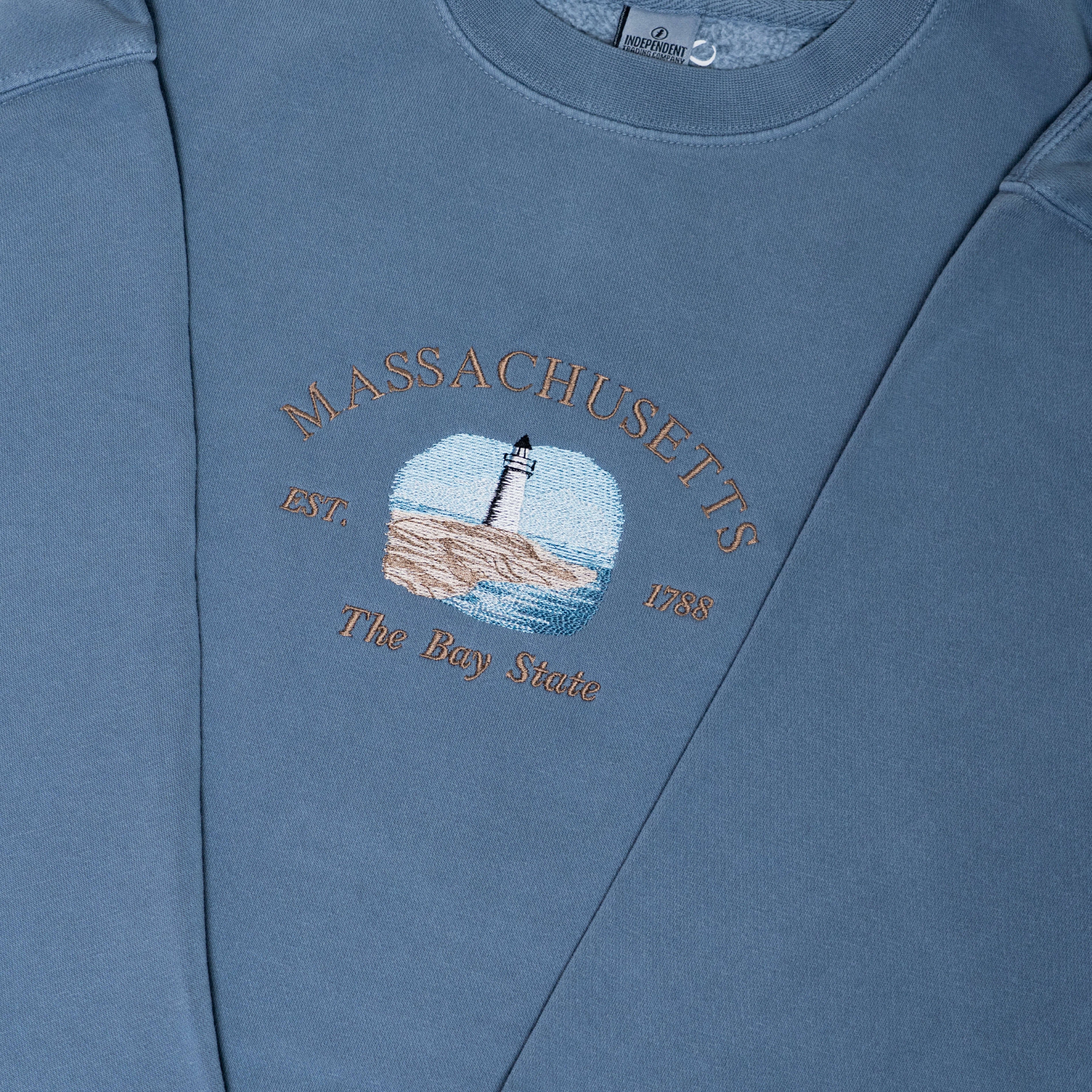 Massachusetts Embroidered Crewneck
