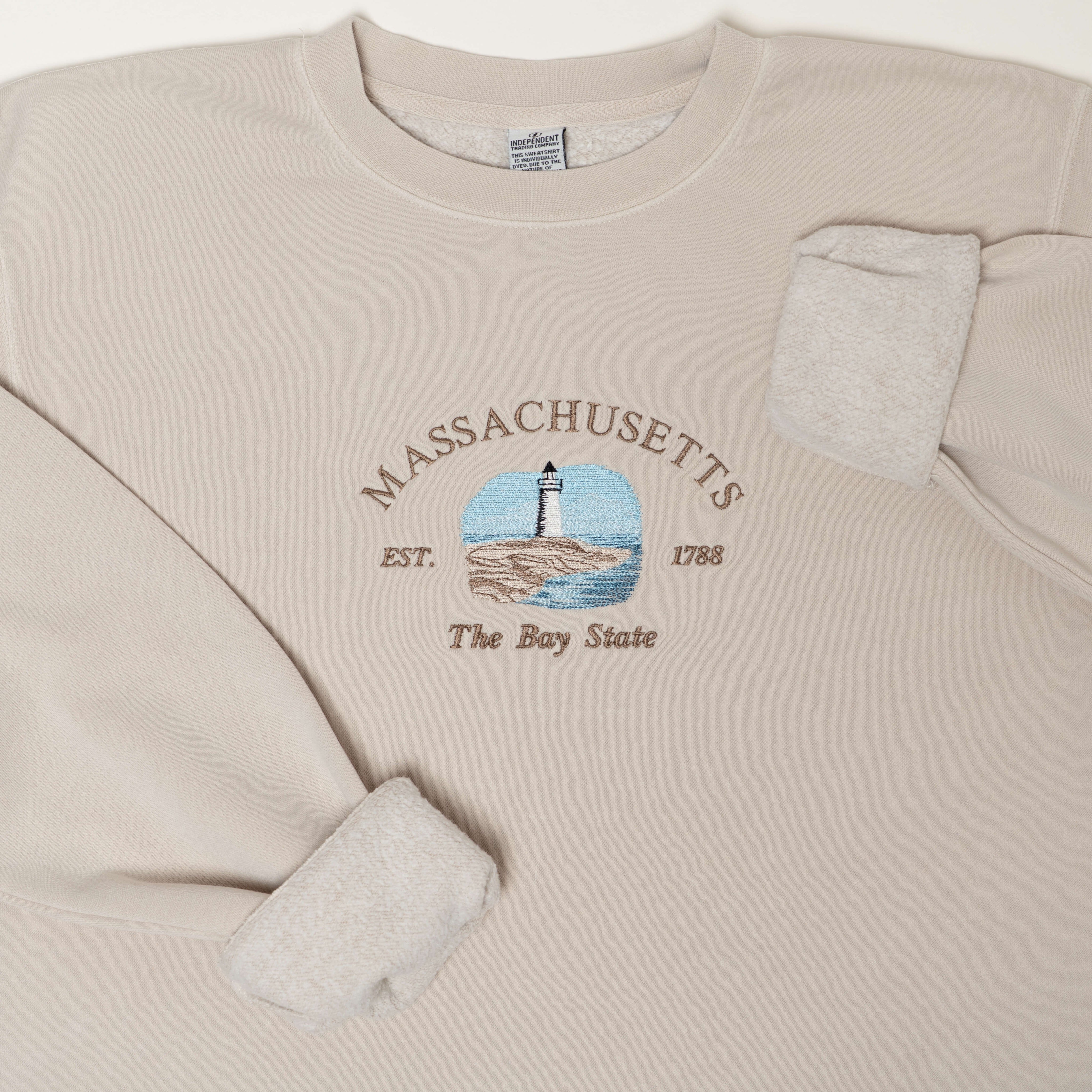 Massachusetts Embroidered Crewneck