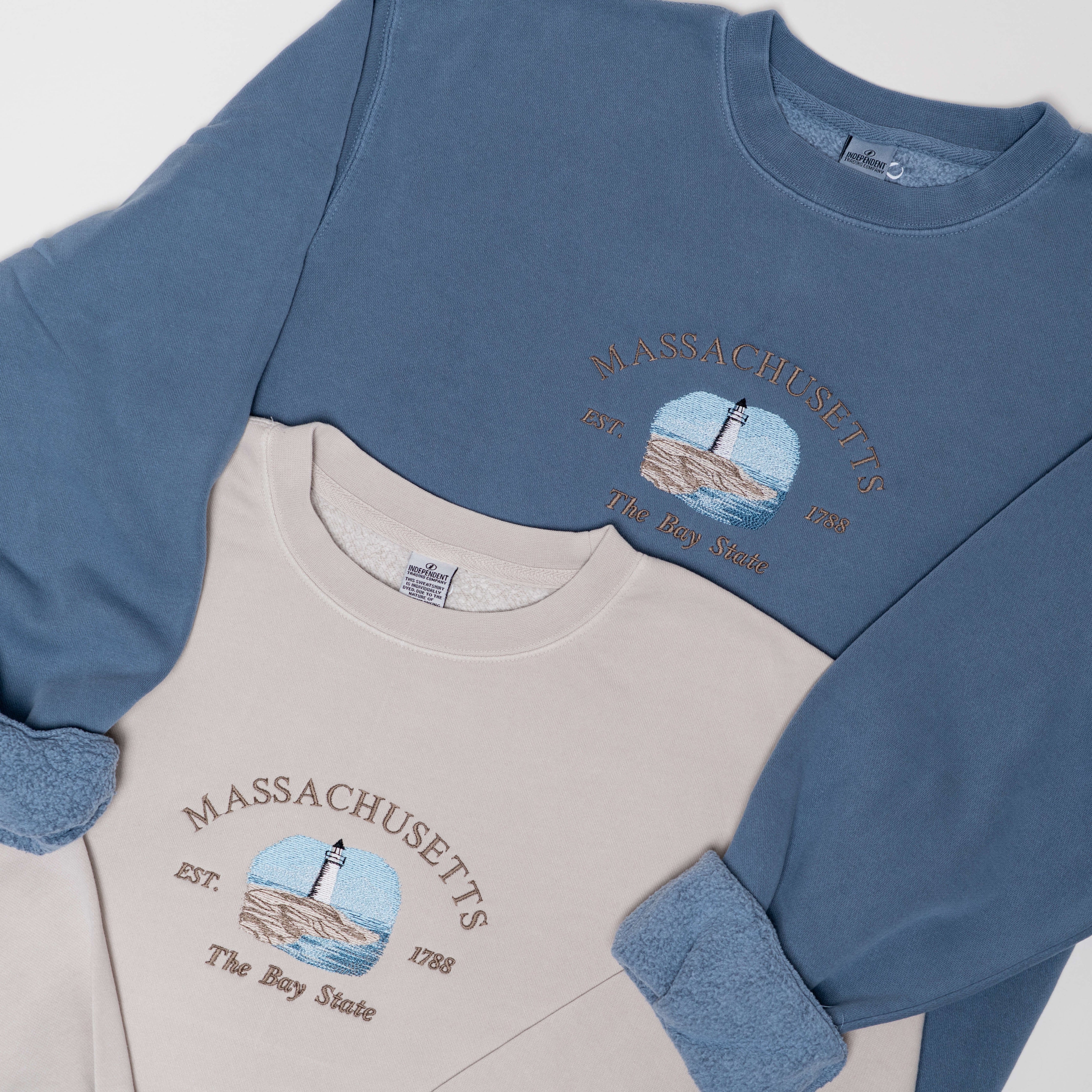Massachusetts Embroidered Crewneck