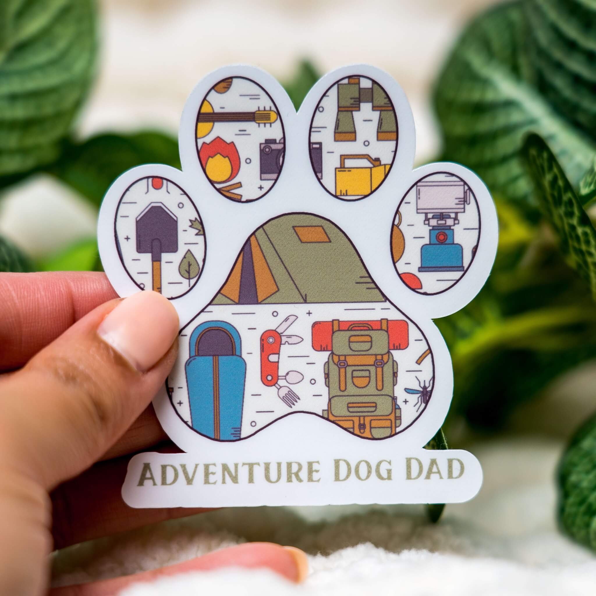 Adventure Dog Dad Sticker